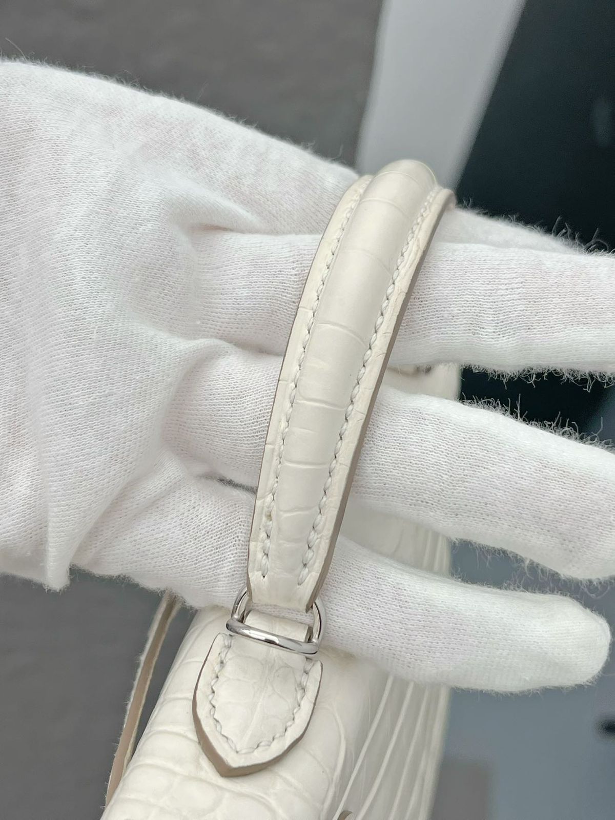 Hermes Mini Sellier Nata Boreal Satin Matte Alligator Kelly 20