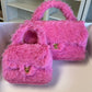 Chanel RARE 1994 Faux Fur Kelly Parent & Child Set