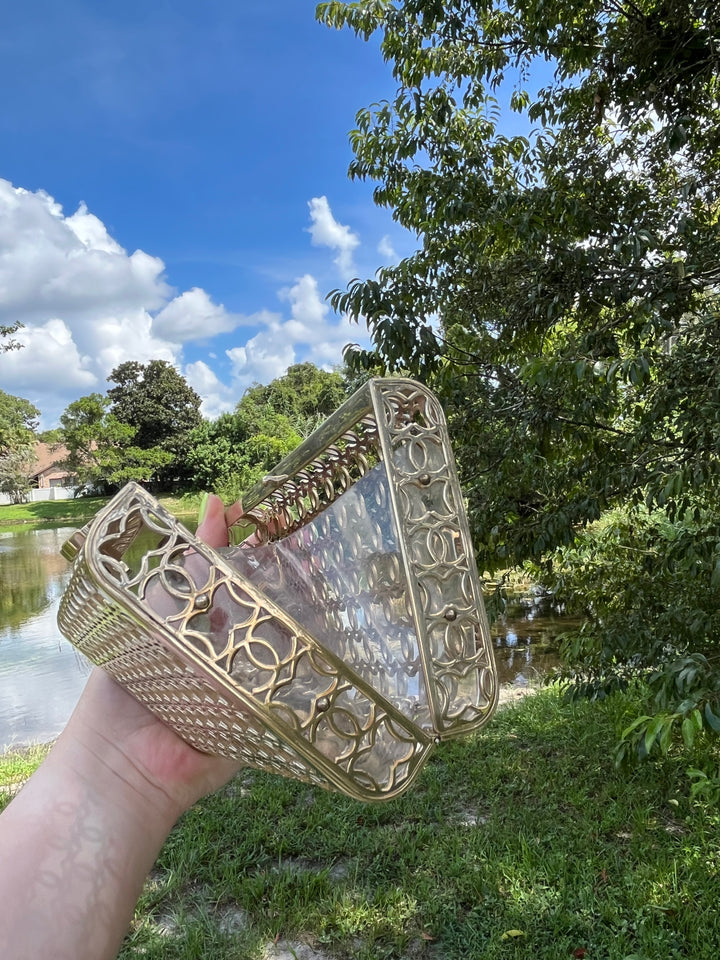 Chanel CC Moucharabieh Minaudiere Bag