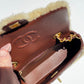 Chanel 25K Brown Mini Shearling Flap Bag