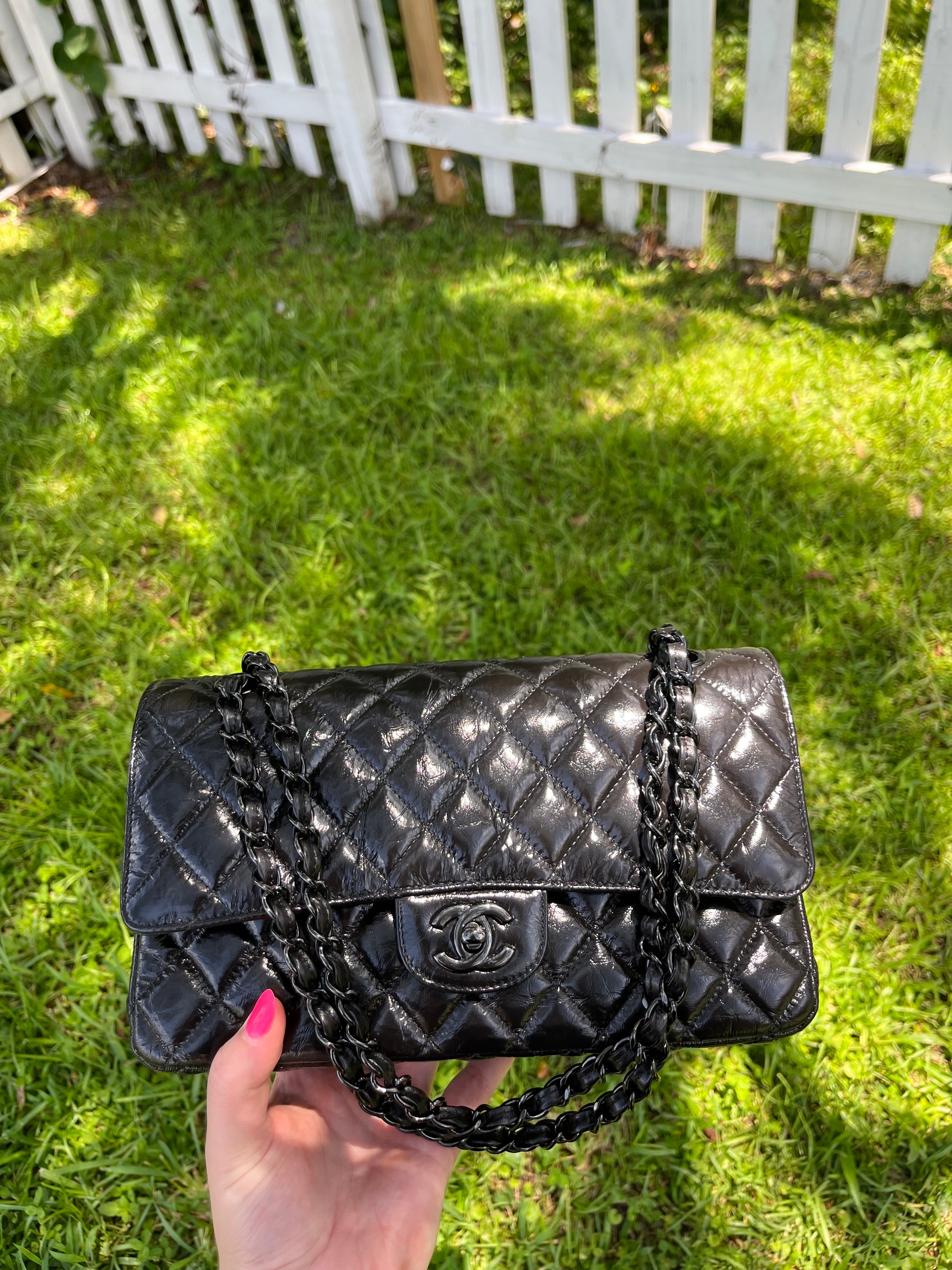 Chanel SO BLACK Medium Calfskin Double Flap Bag – Its A Luv Story