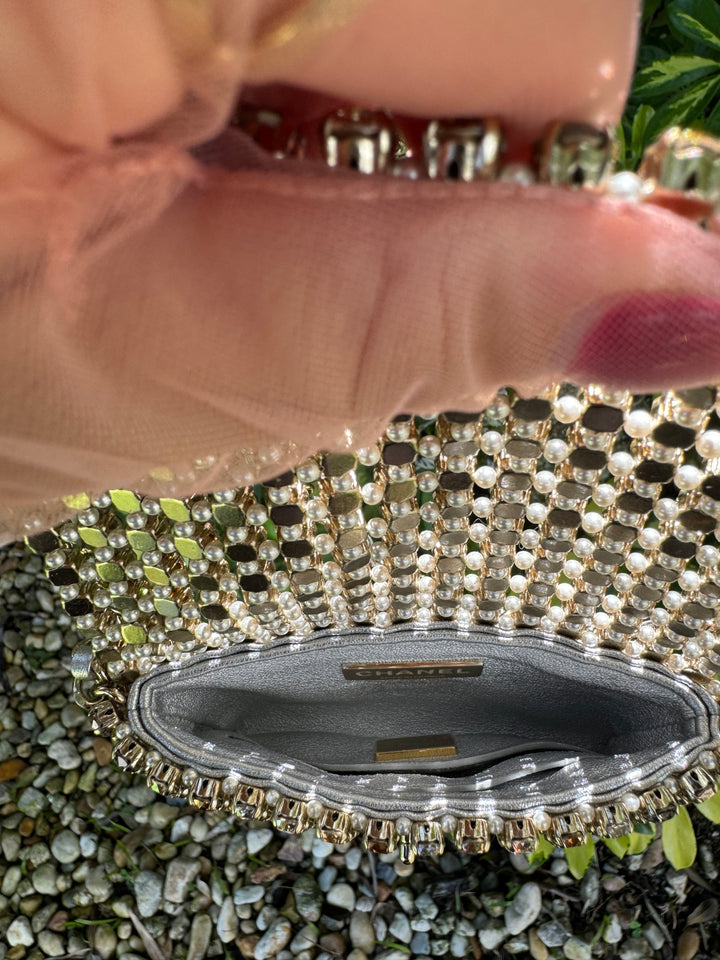Chanel Multicolor Strass Pearl Mini Evening Bag