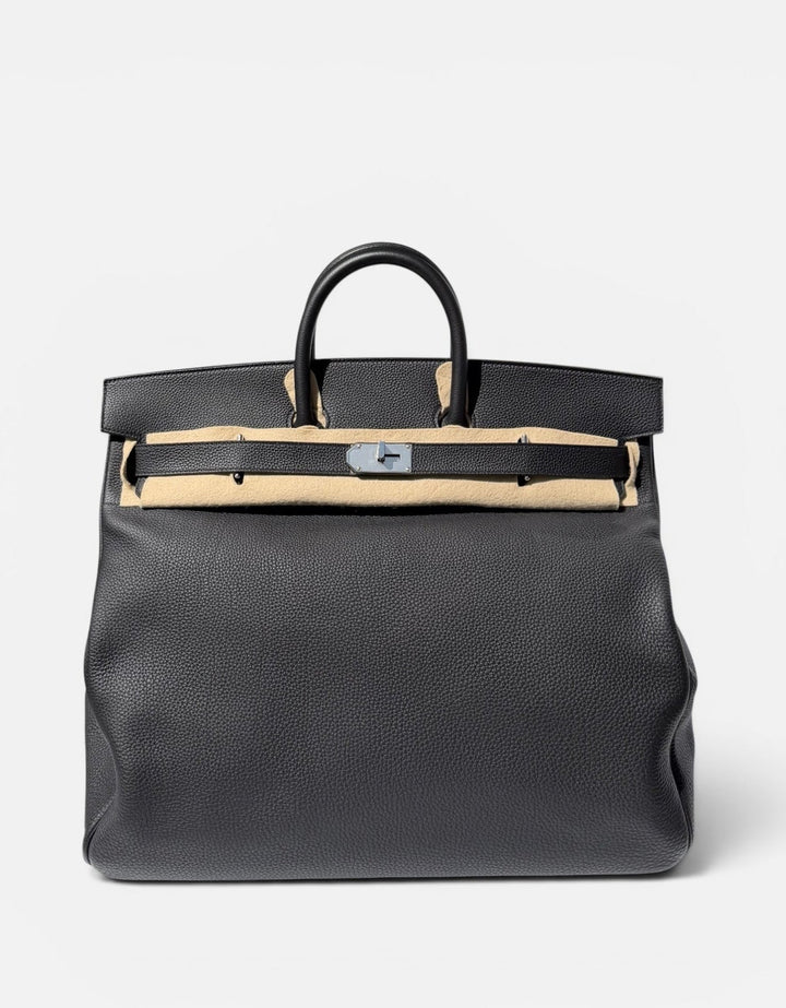 Hermès HAC 50 Black Togo Palladium Hardware 2022