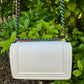 Chanel LED Small Boy Bag Cream Lambskin Rainbow Hardware