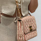 Chanel 24K Vintage Pink Striped Large Flap