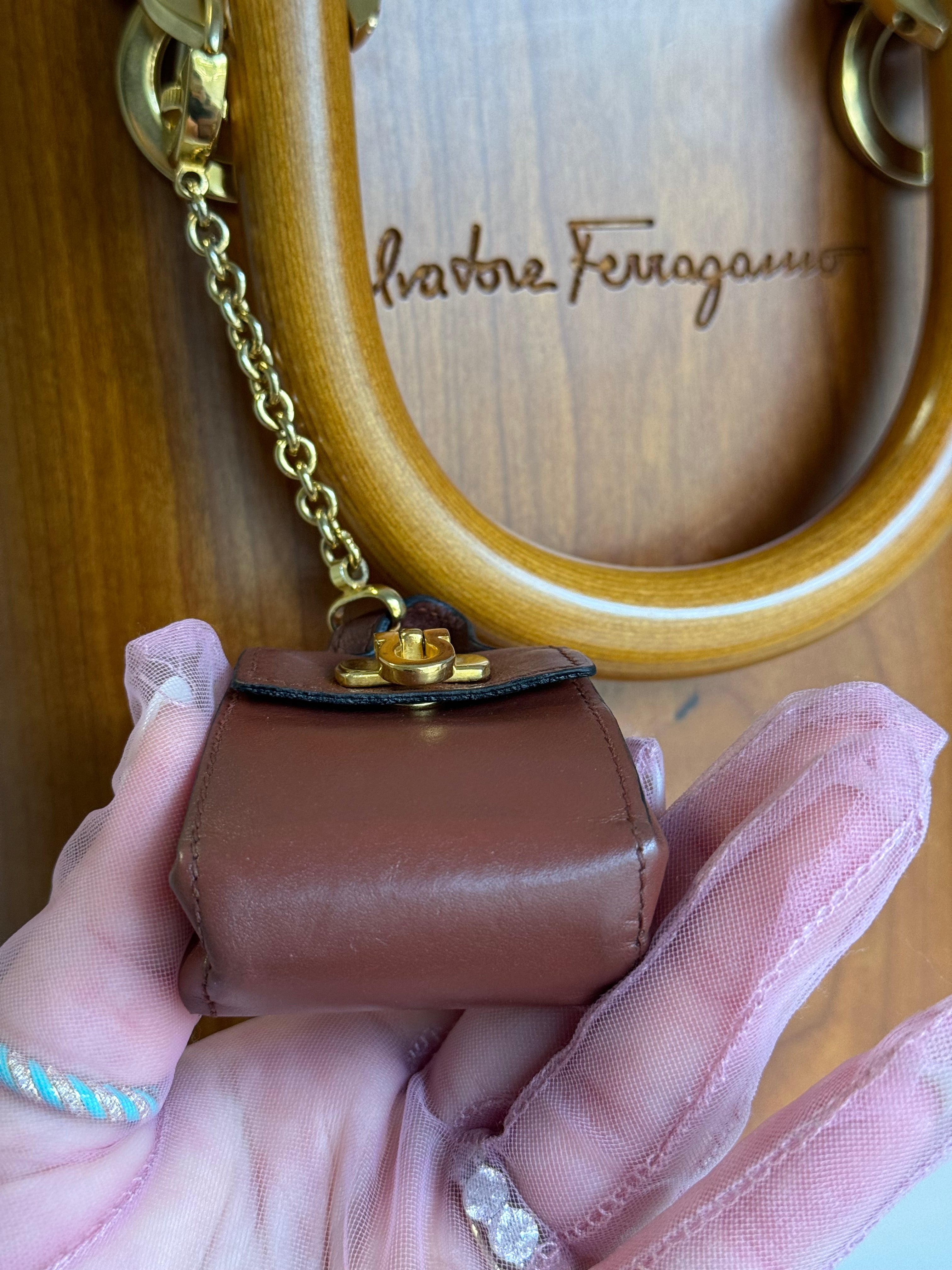 Salvatore ferragamo authentic vintage bucket bag with online coin purse