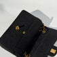 Chanel 1997 Small 24K Black Camellia Classic Flap Bag