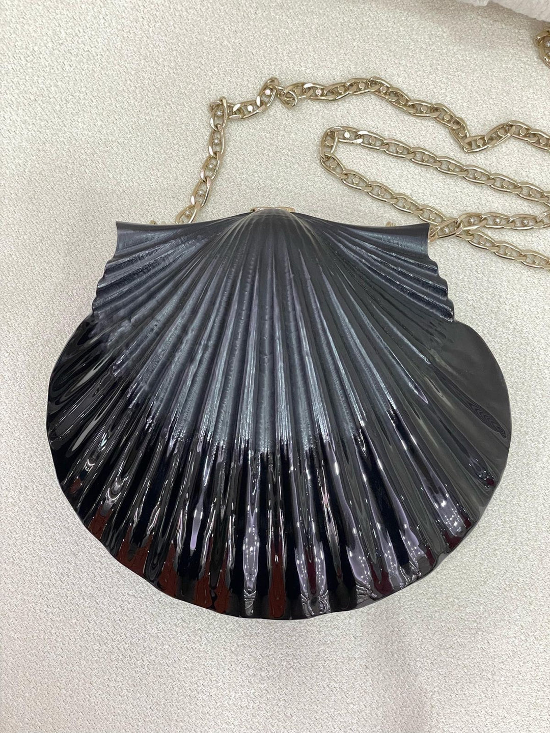 Chanel 19S Black Runway Shell Minaudiere