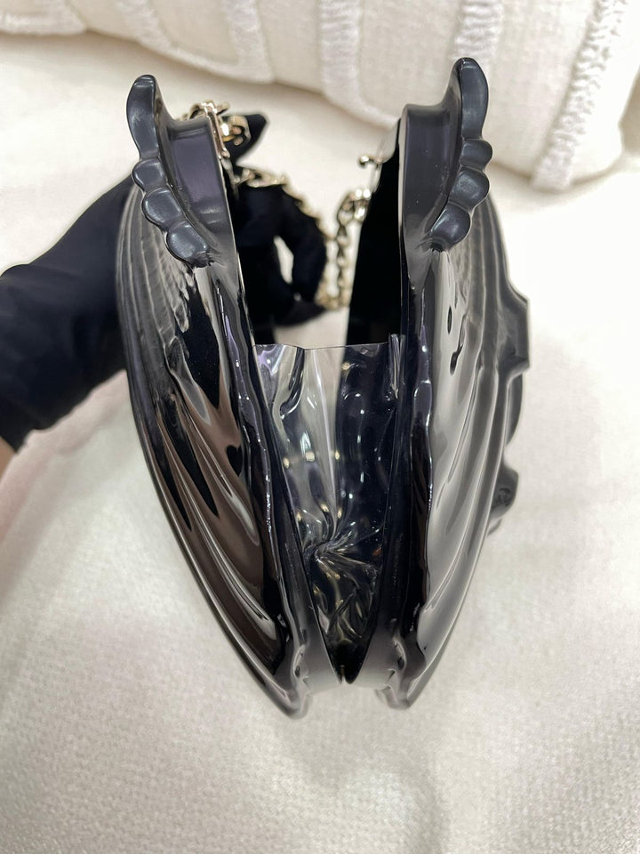 Chanel 19S Black Runway Shell Minaudiere