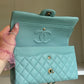 Chanel 20C Tiffany Blue Medium Caviar Flap Bag