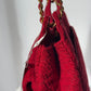 Chanel Small Red Wool Tweed Hobo