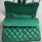 Chanel 18S Emerald Green Caviar Jumbo Flap Bag