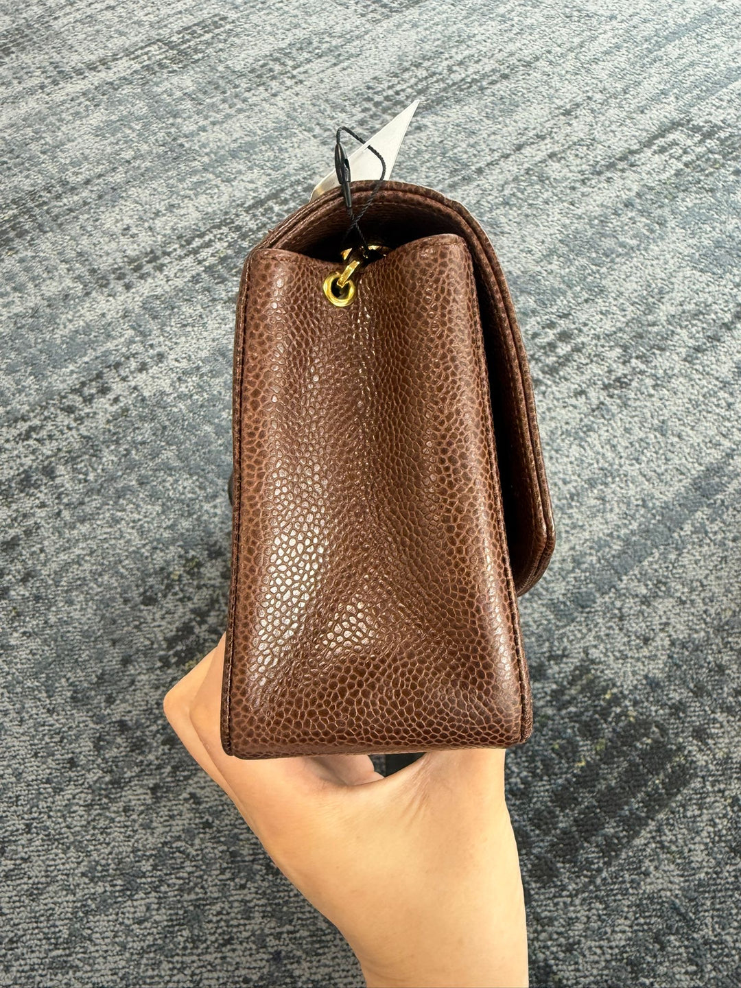 Chanel Small Diana Flap Bag Caviar Brown 24K Plated Gold Hardware 1994