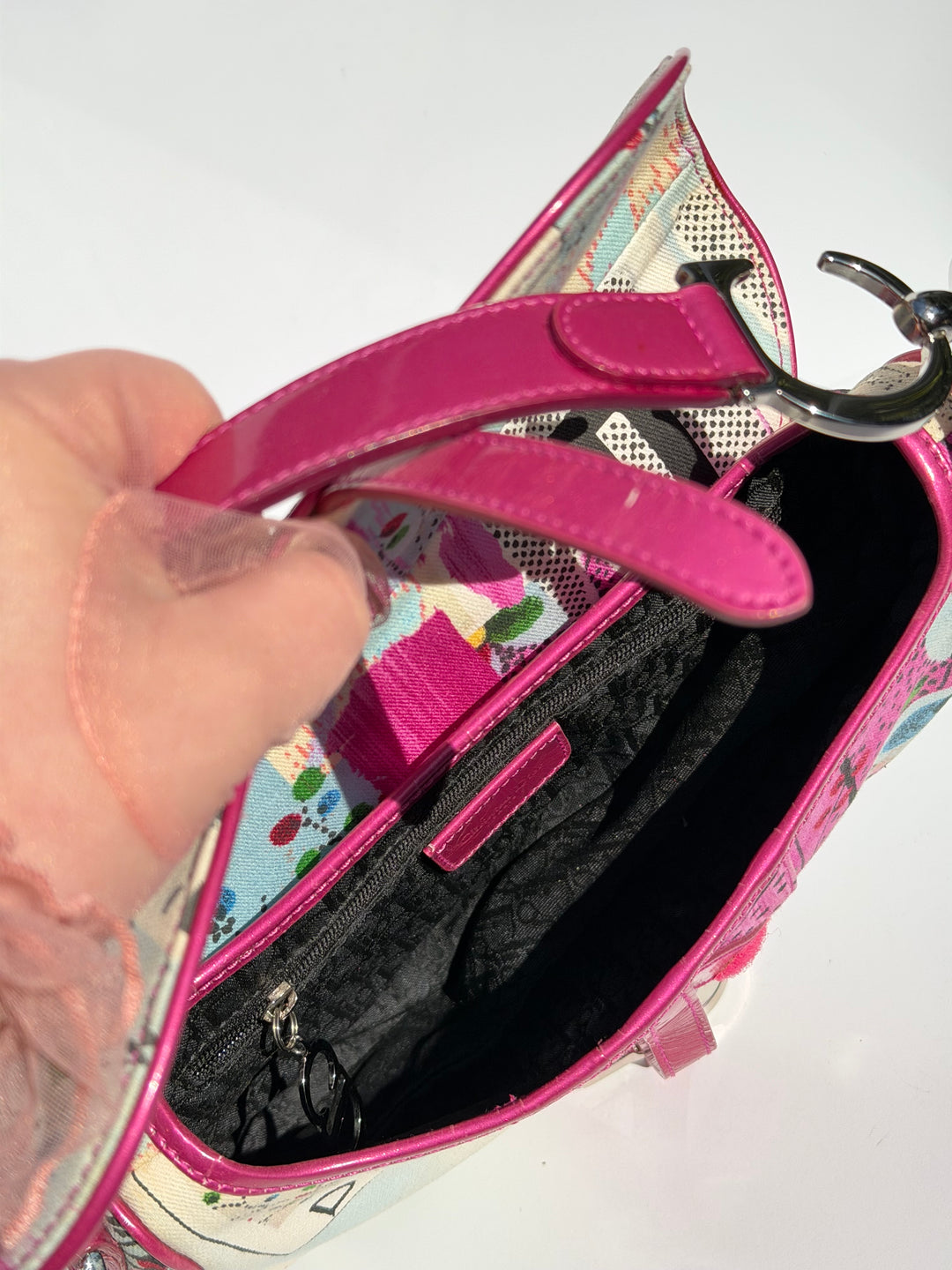 Christian Dior 2003 Multicolor “Filth” Saddle Bag