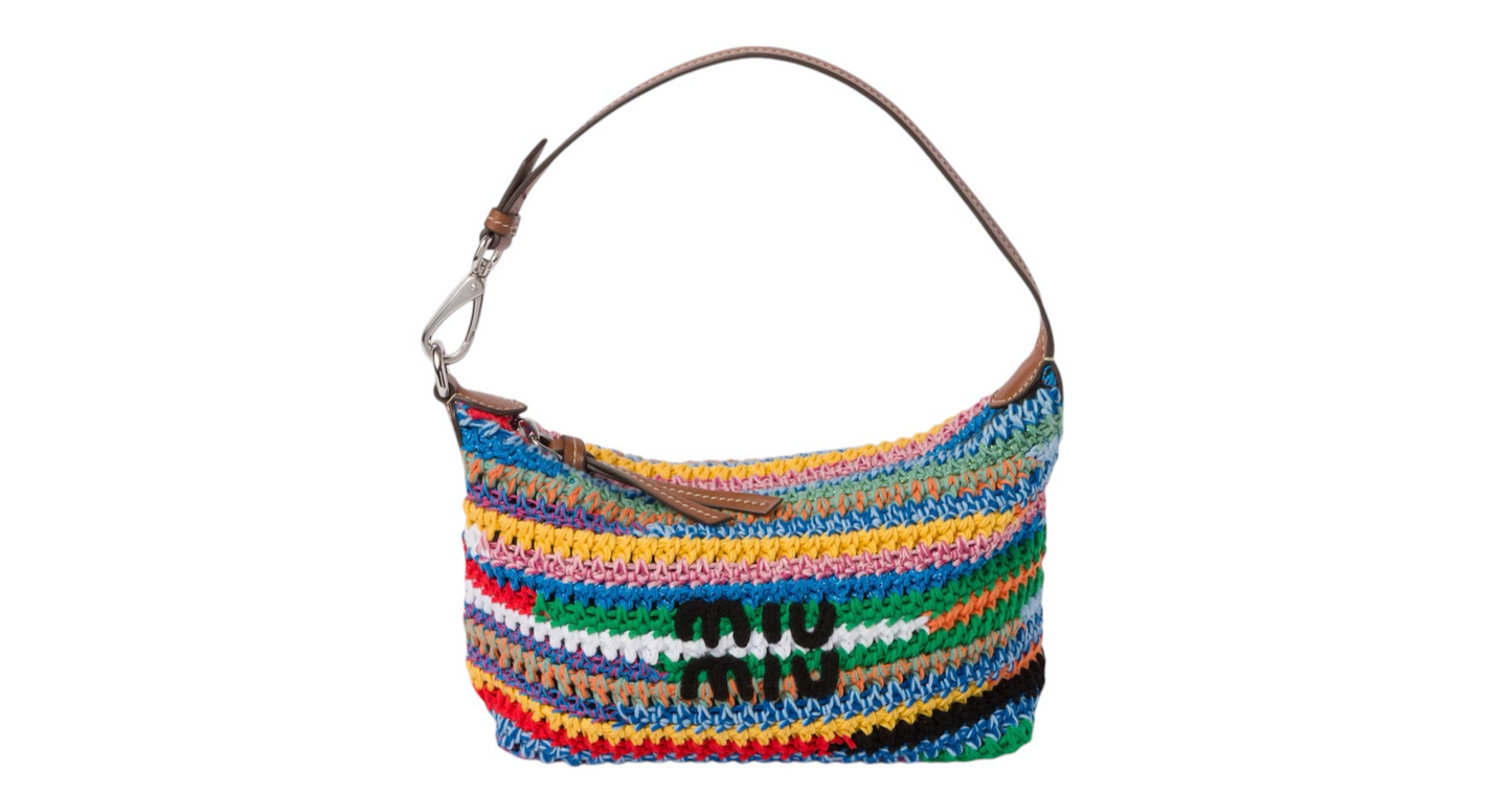 Miu Miu Crochet Multicolor Pouch Bag