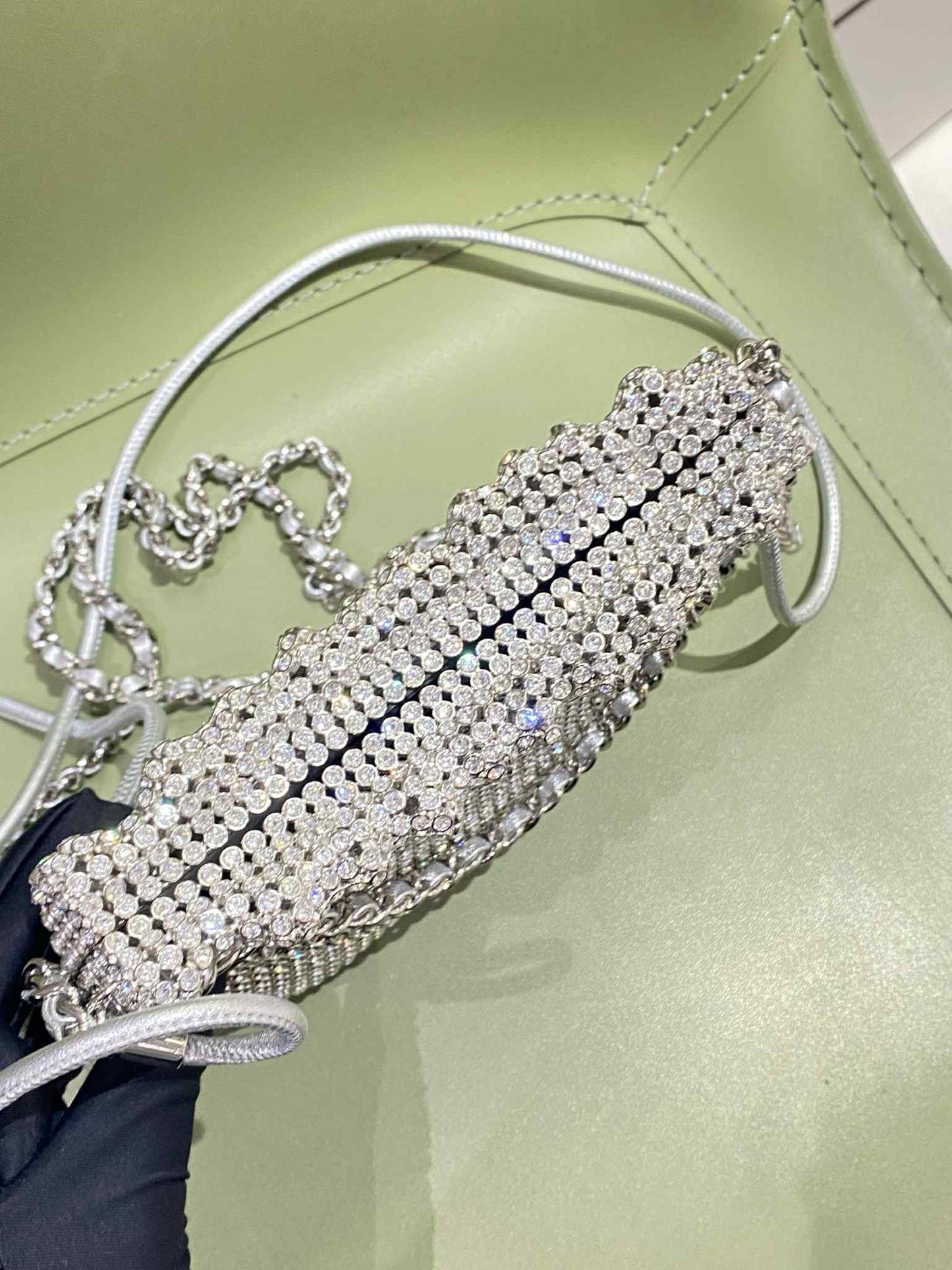 Chanel Crystal Embellished Metallic Mini 22