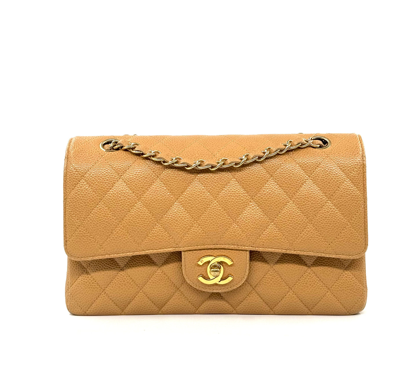 Chanel 2005 Medium Caramel Caviar Classic Flap