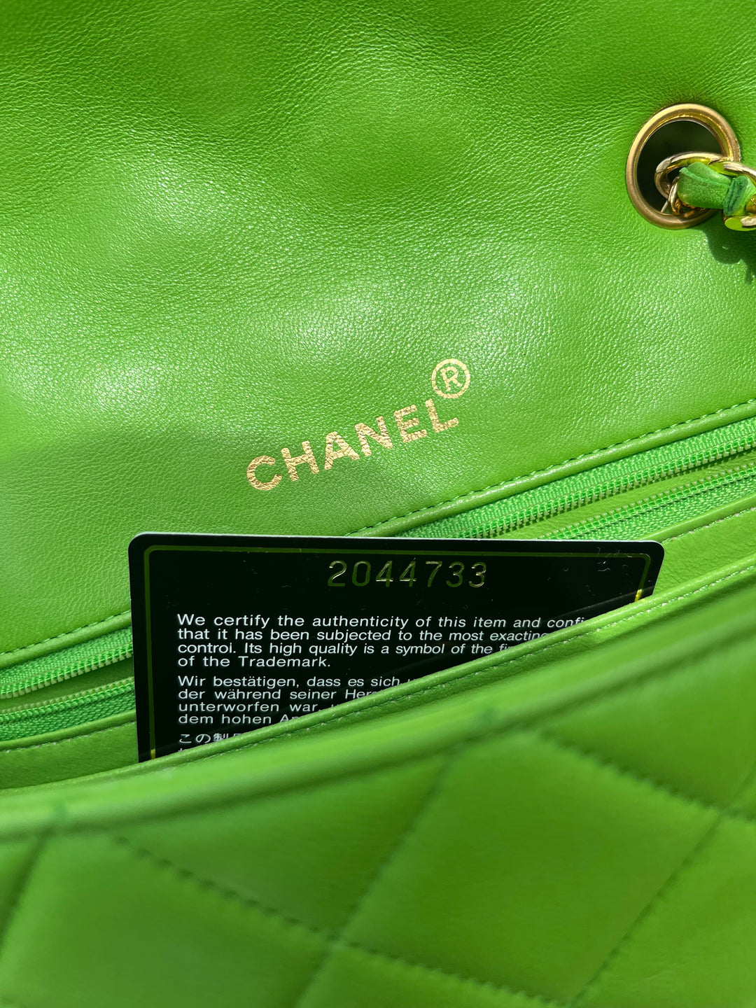 Chanel Rare Green Vintage Medium Lambskin Diana Flap Bag