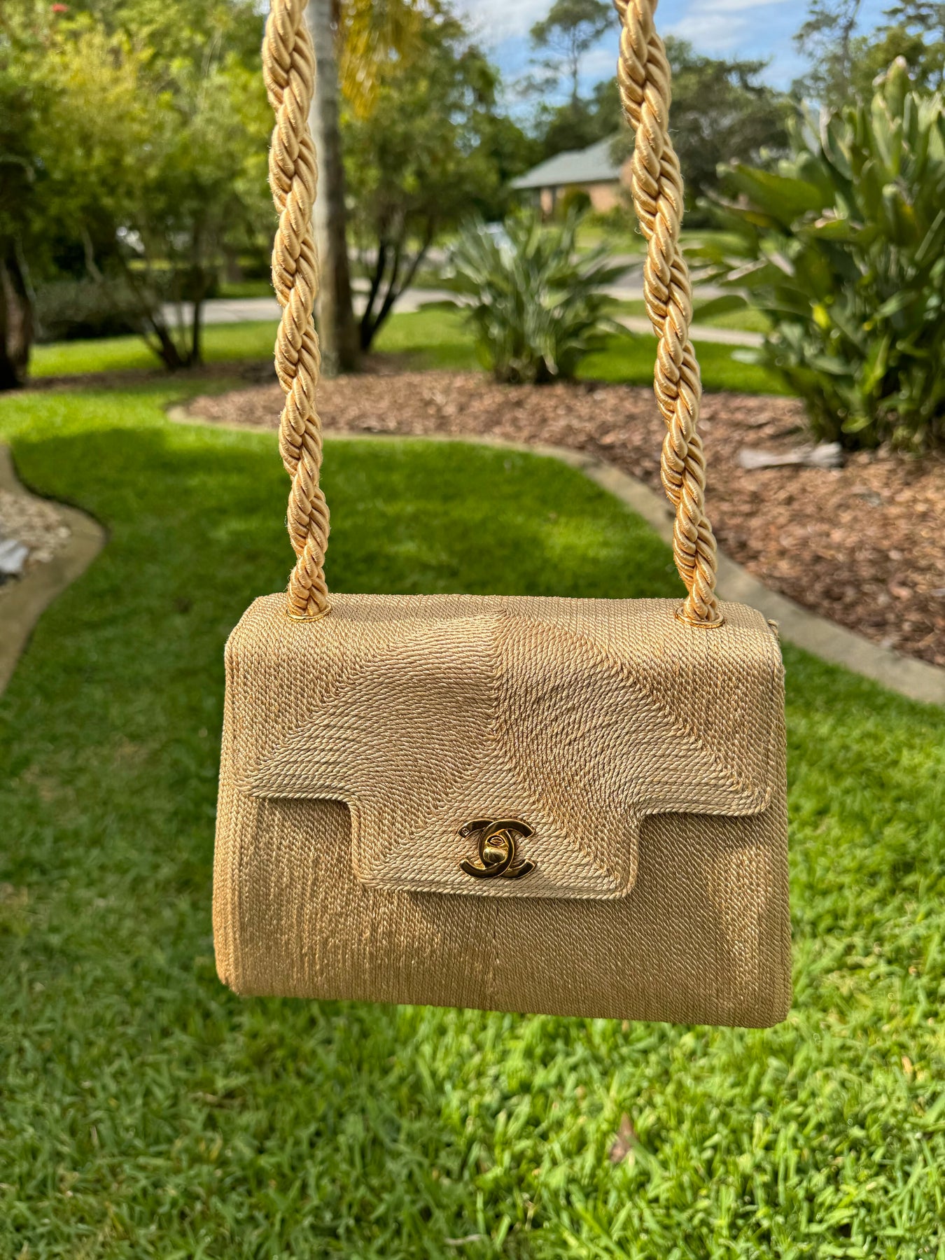 Chanel Rope Bag Chanel RARE Vintage Silk Rope Flap Bag – Its A Luv Story