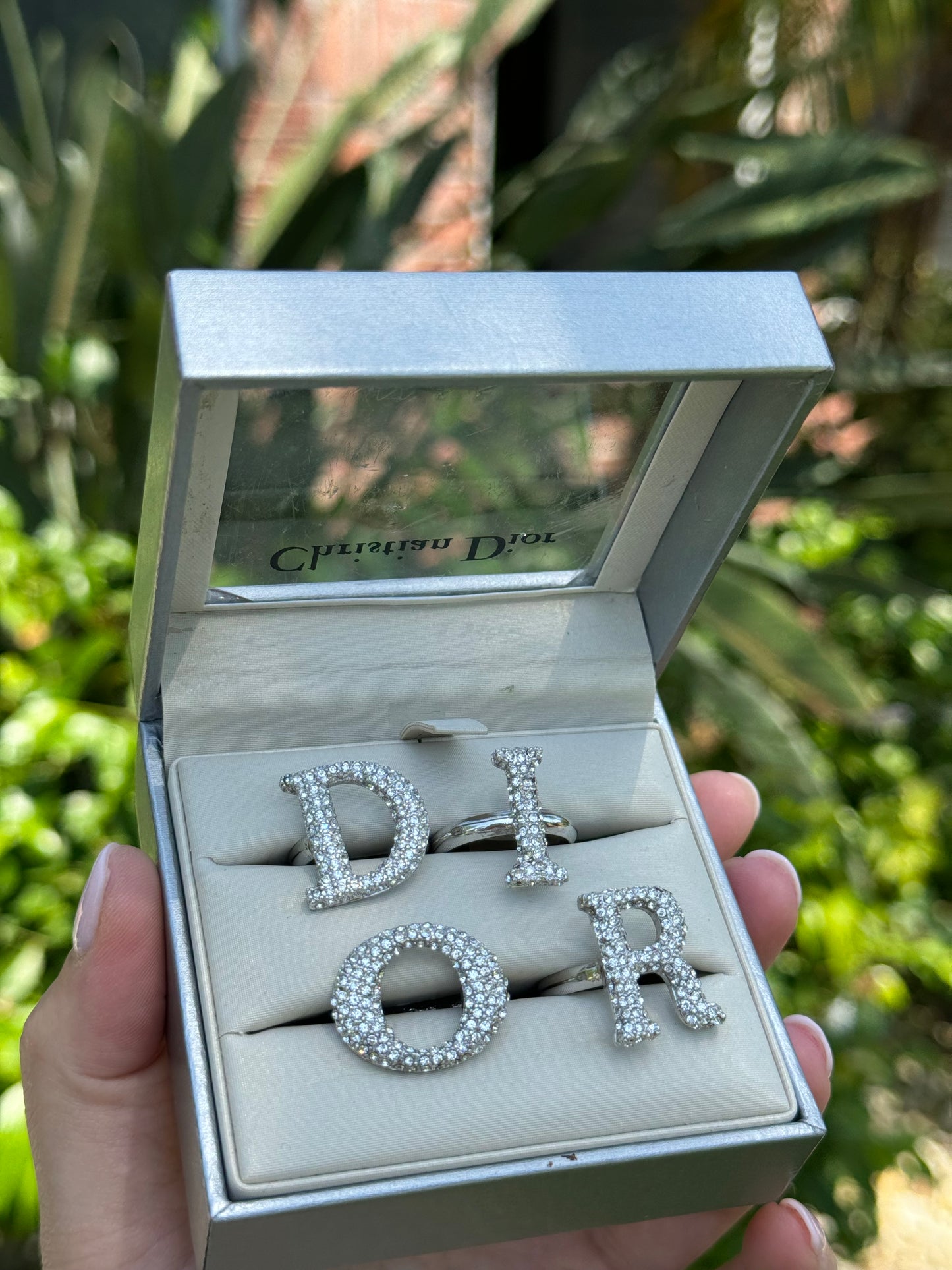 Iconic DIOR Adjustable Crystal Rings