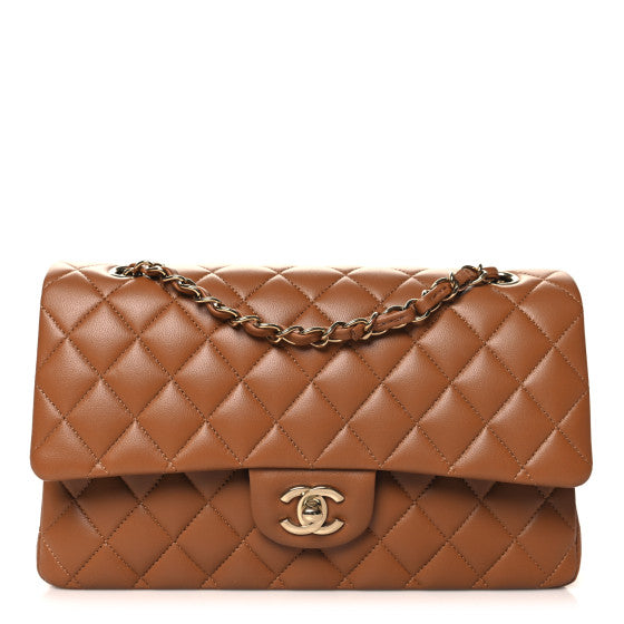 Chanel 21P Caramel Medium Lambskin Flap Bag
