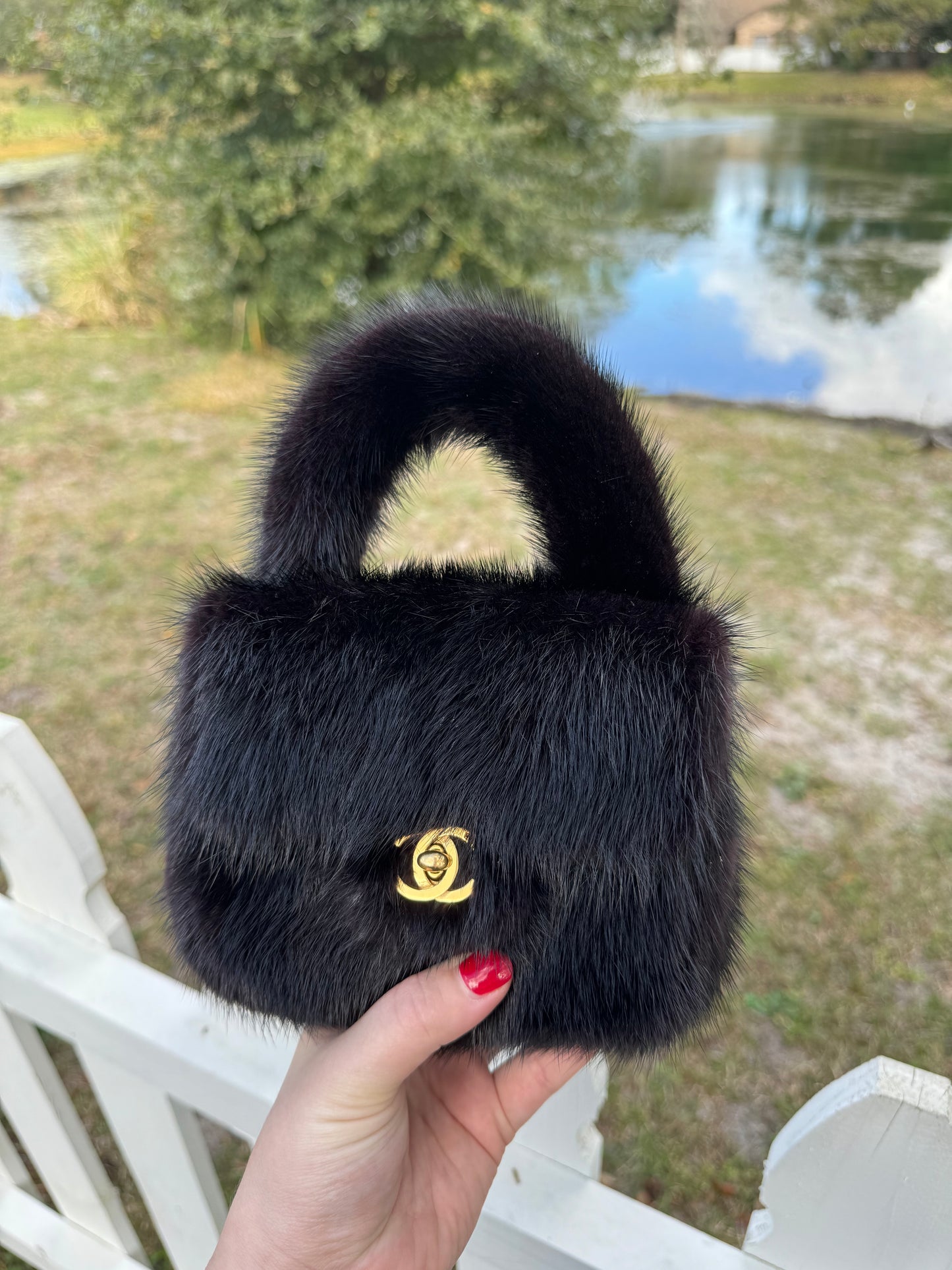 Chanel RARE 100% Mink Child Kelly Flap Bag