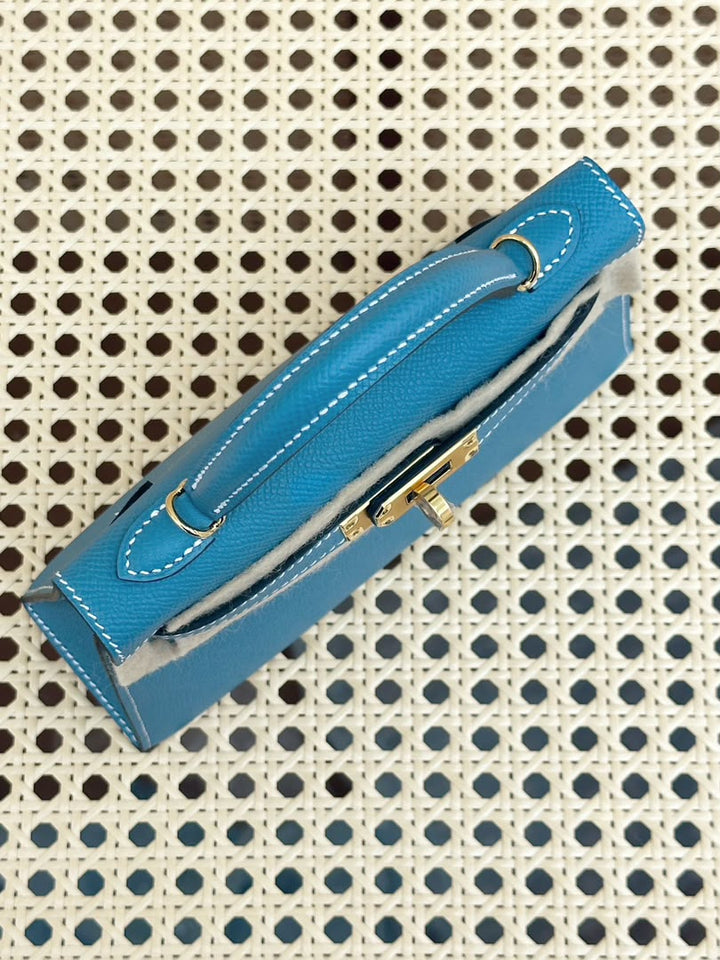 Hermès Mini Kelly Sellier 20 New Blue Jean Epsom Gold Hardware 2026