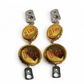 Christian Dior Vintage Bottle Cap Clip On Earrings