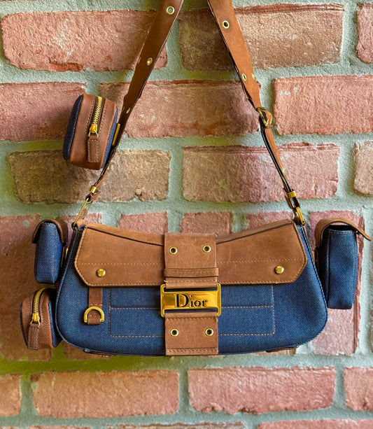 Dior Denim Street Chic Shoulder Bag