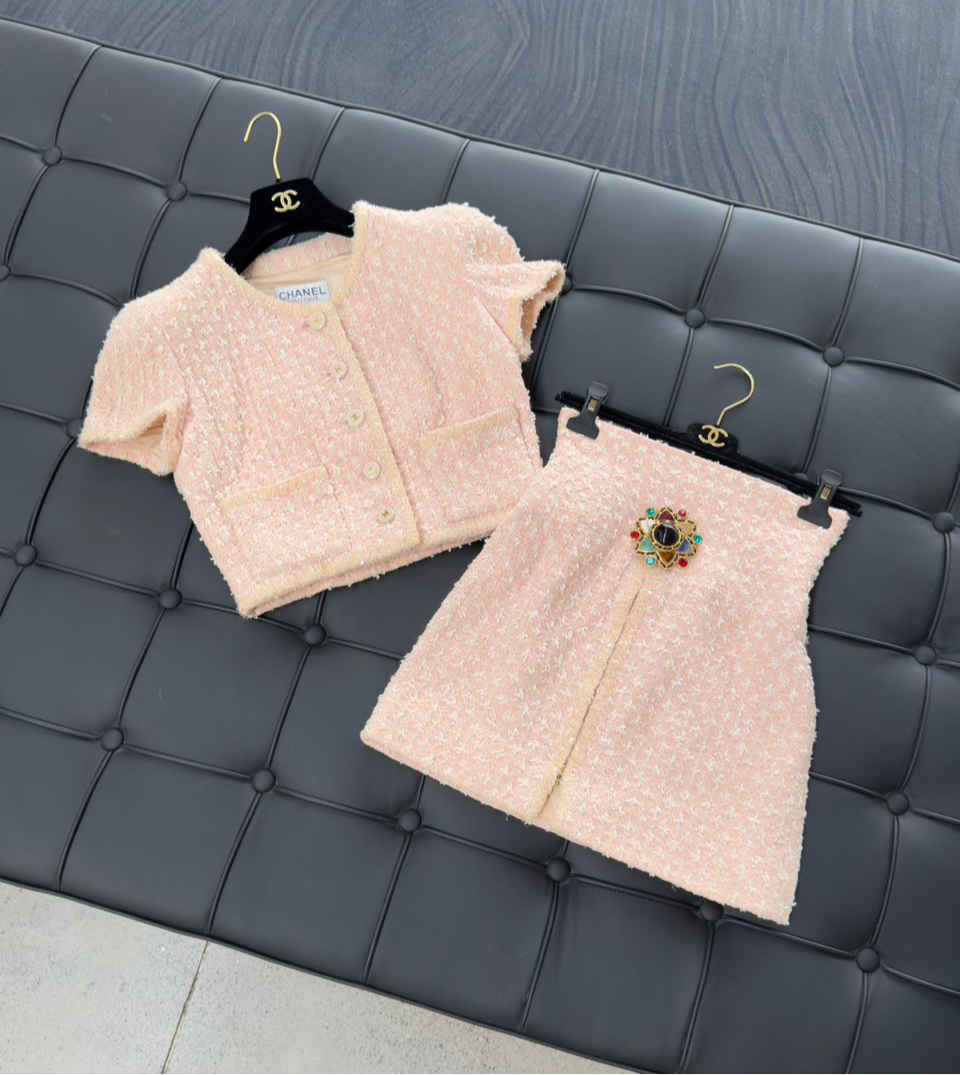 Chanel 1995 SS Pink Barbie Runway Suit Set