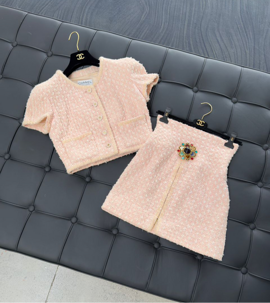 Chanel 1995 SS Pink Barbie Runway Suit Set