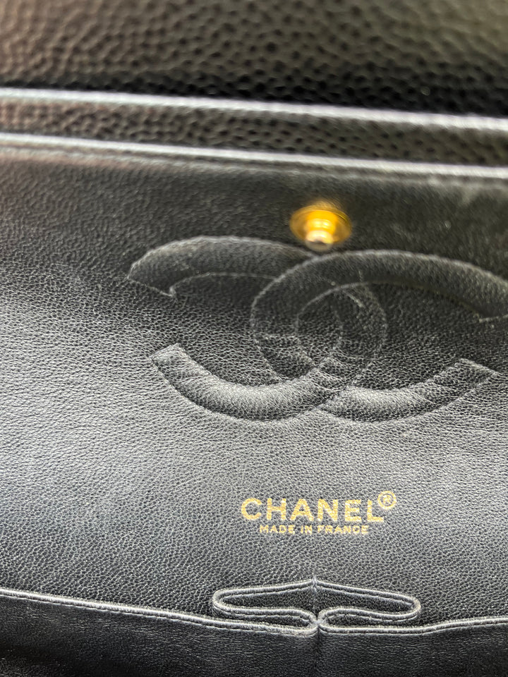 Chanel Medium Vintage Black Classic Caviar Flap Bag