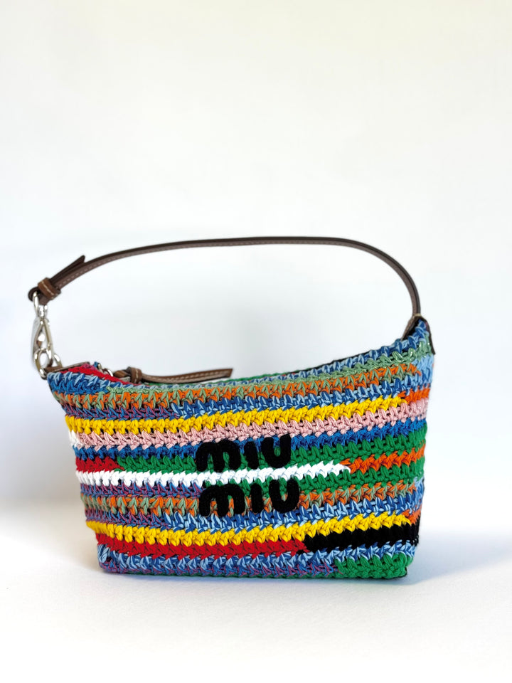 Miu Miu Crochet Multicolor Pouch Bag
