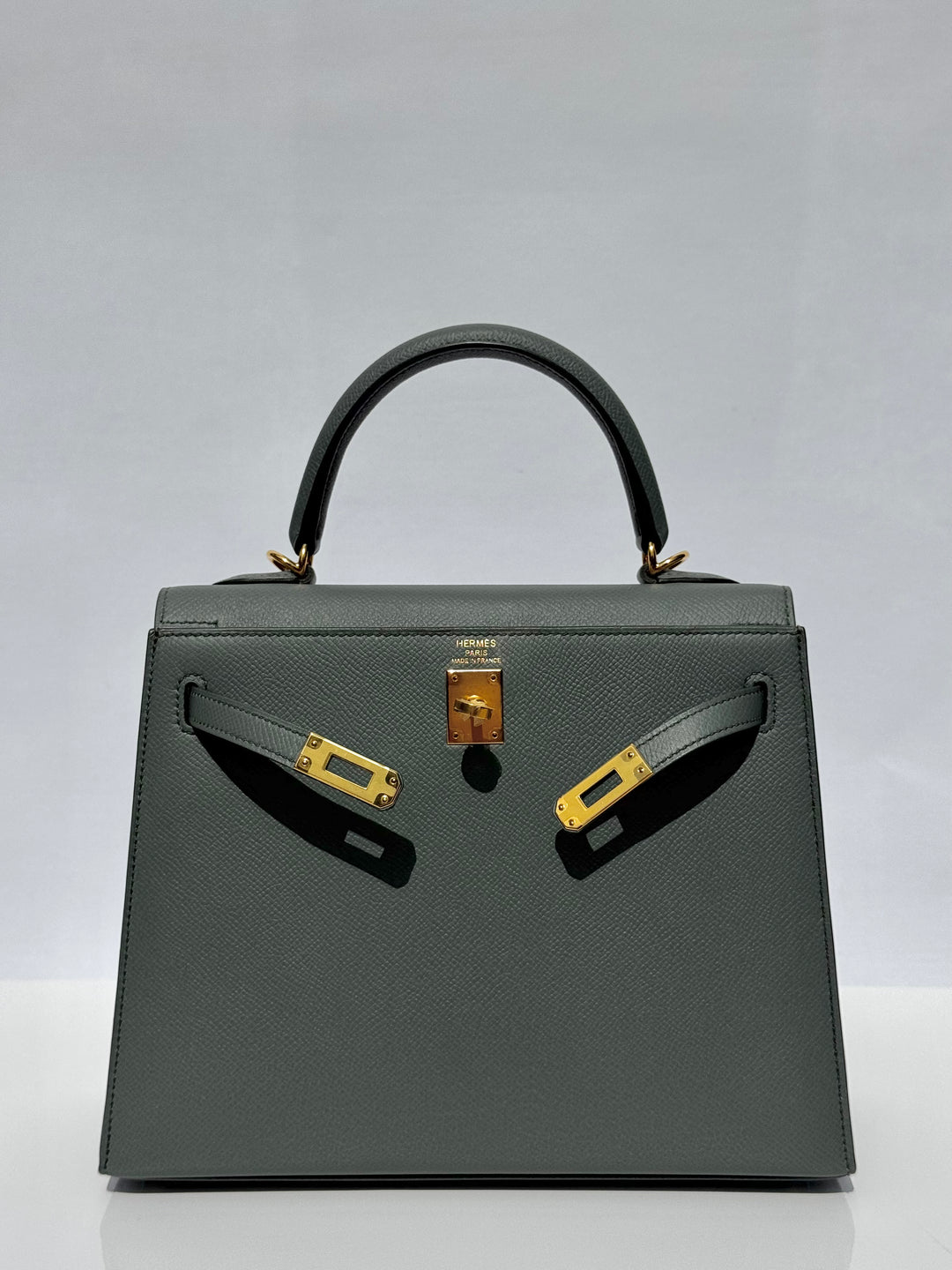 Hermes Vert Amande Epsom Kelly 25 Sellier