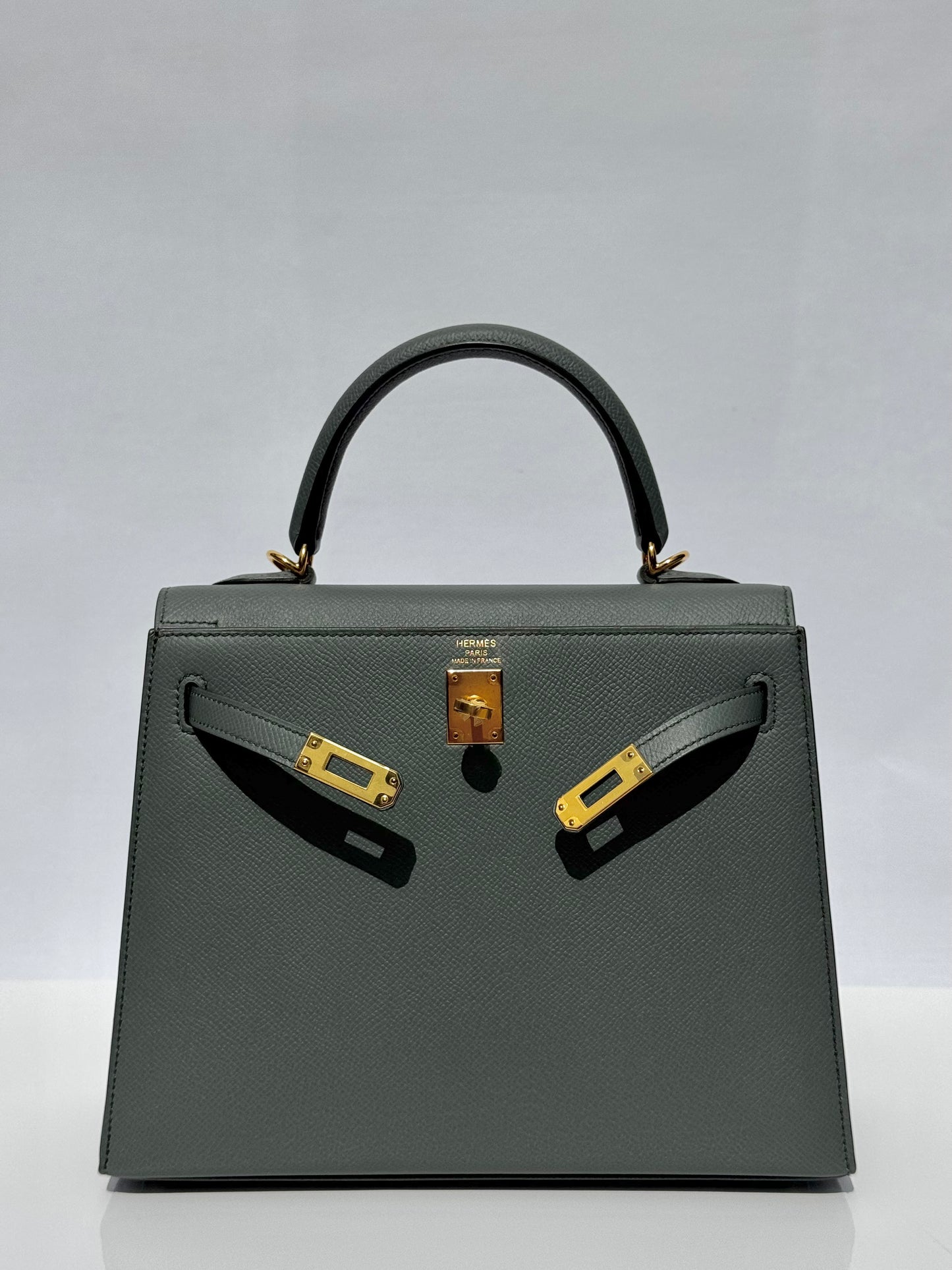 Hermes Vert Amande Epsom Kelly 25 Sellier