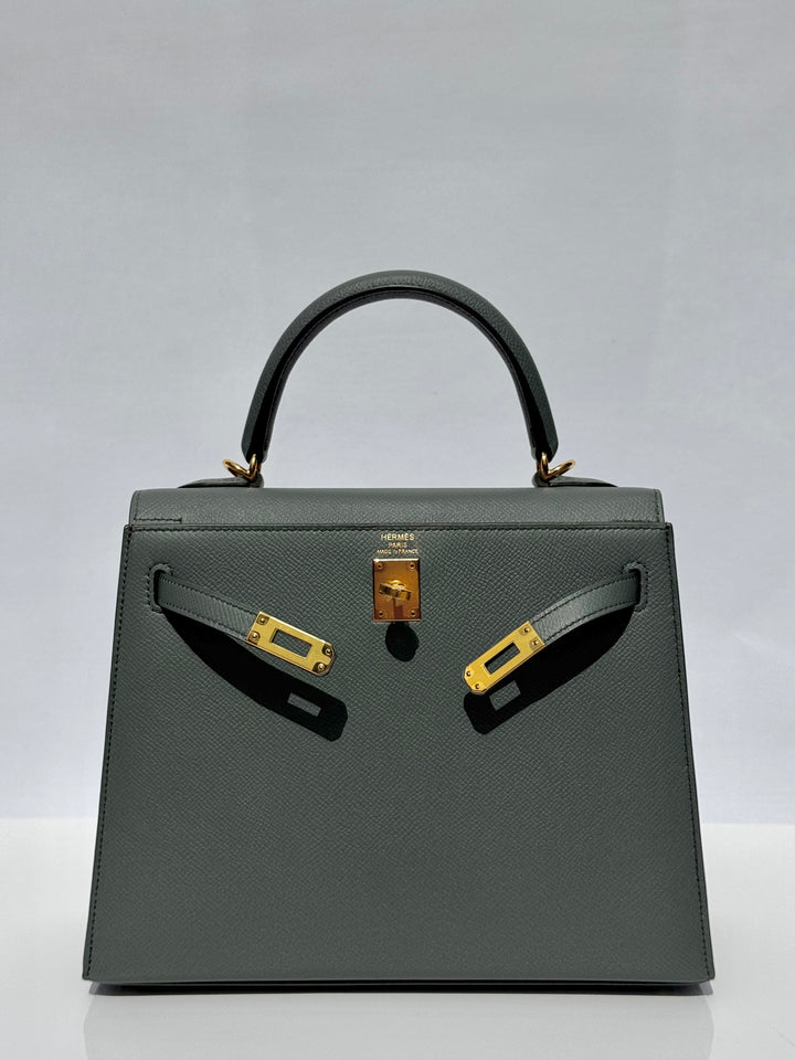 Hermes Vert Amande Epsom Kelly 25 Sellier