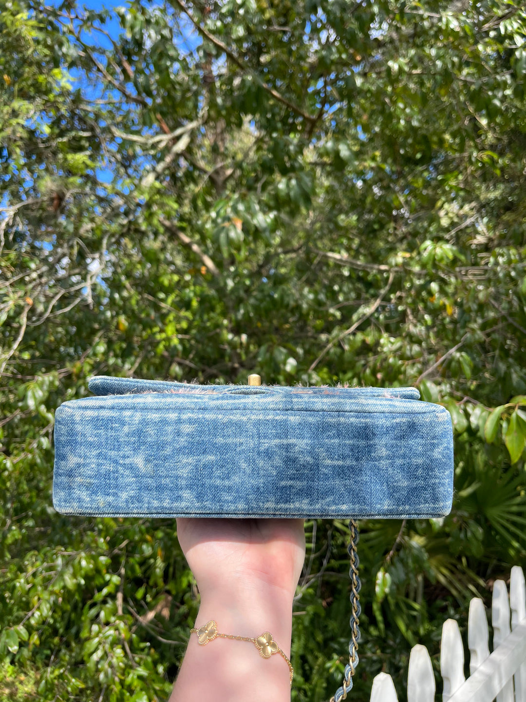 Chanel Tweed & Denim Medium Classic Flap Bag