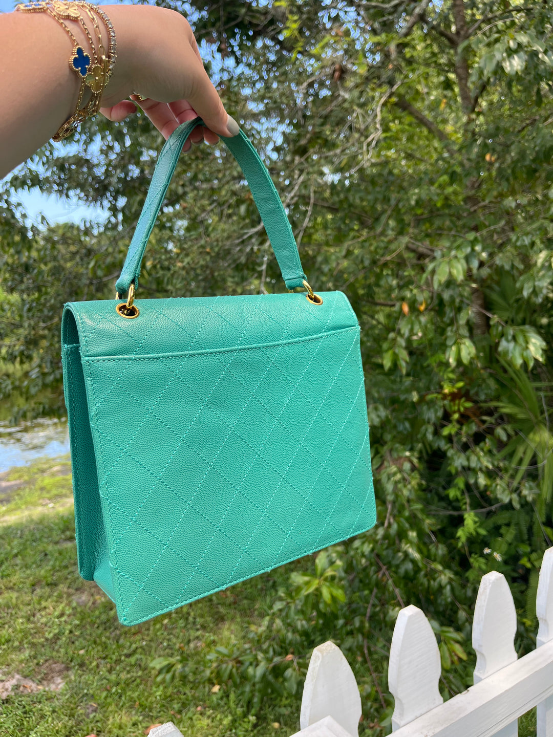 Chanel Vintage Tiffany Caviar Top Handle