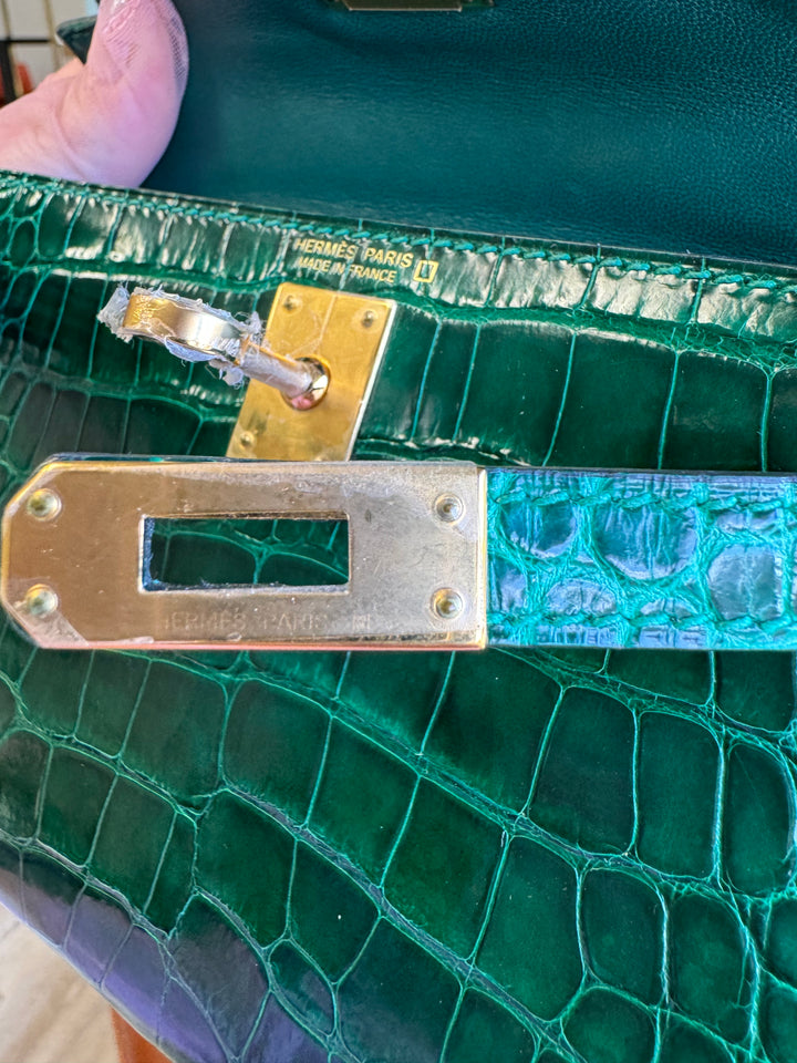 Hermes Emerald Alligator Mini Kelly