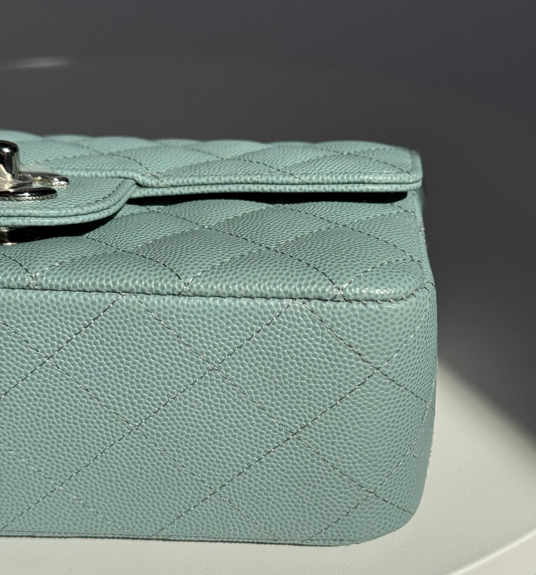 Chanel 18C Blue Caviar Mini Flap