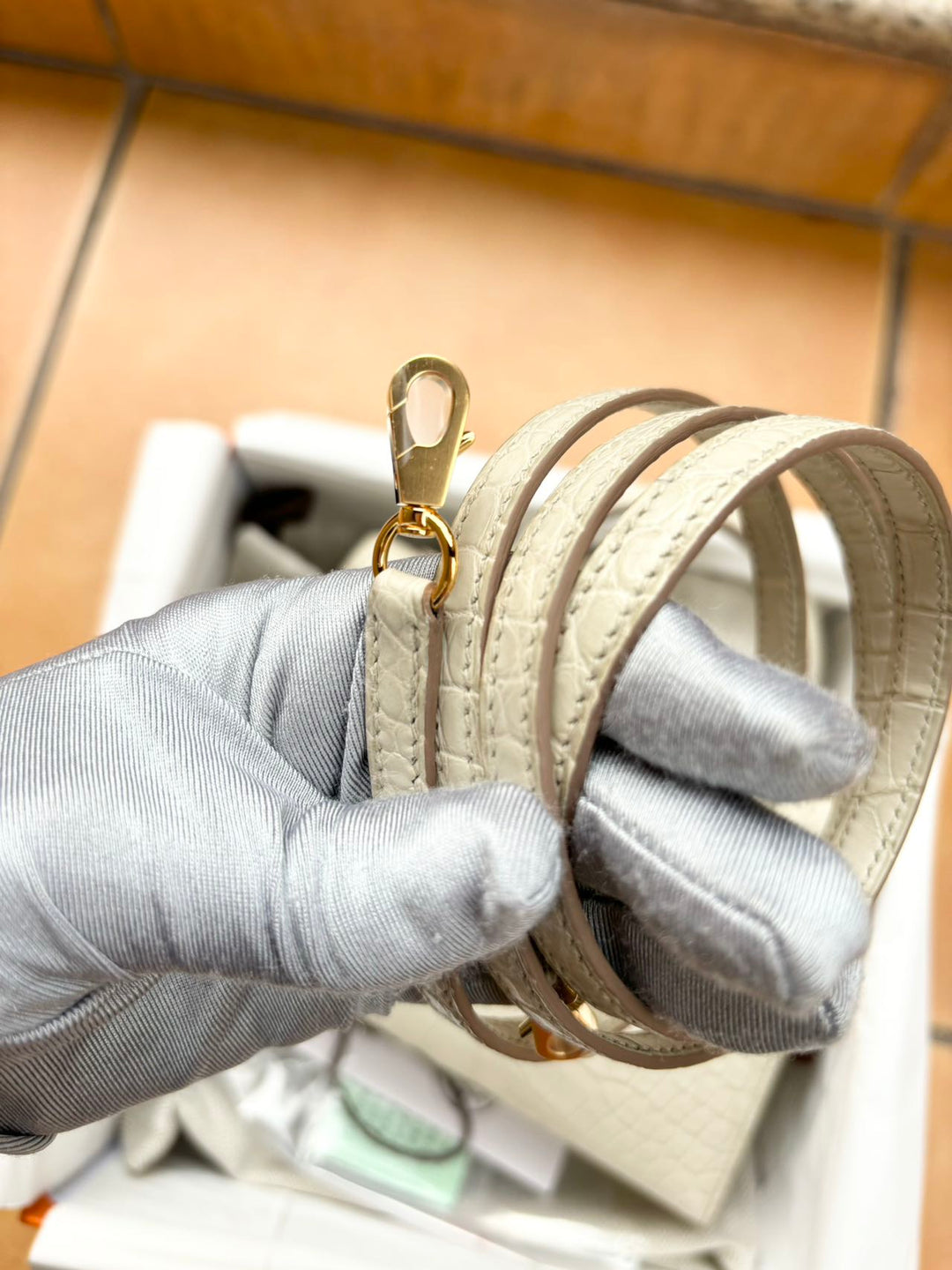 Hermes Mini Sellier Beton Matte Alligator Kelly 20