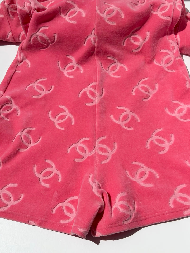 Chanel 1996 Pink Velour CC Romper