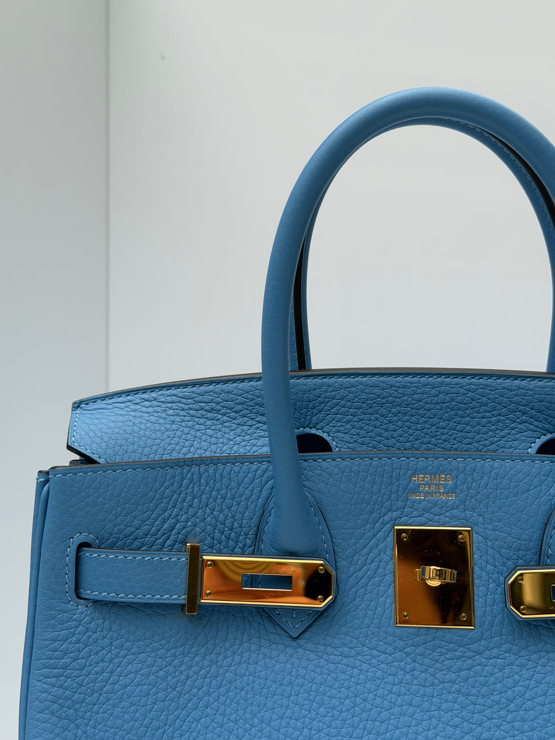 Hermes 2014 Bleu Paradis Clemence Taurillon Birkin 30