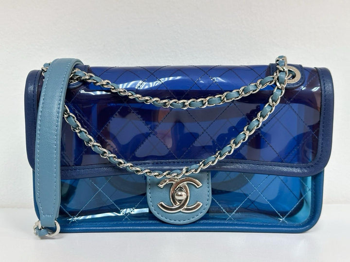 Chanel Coco Splash Blue Mini PVC Flap Bag