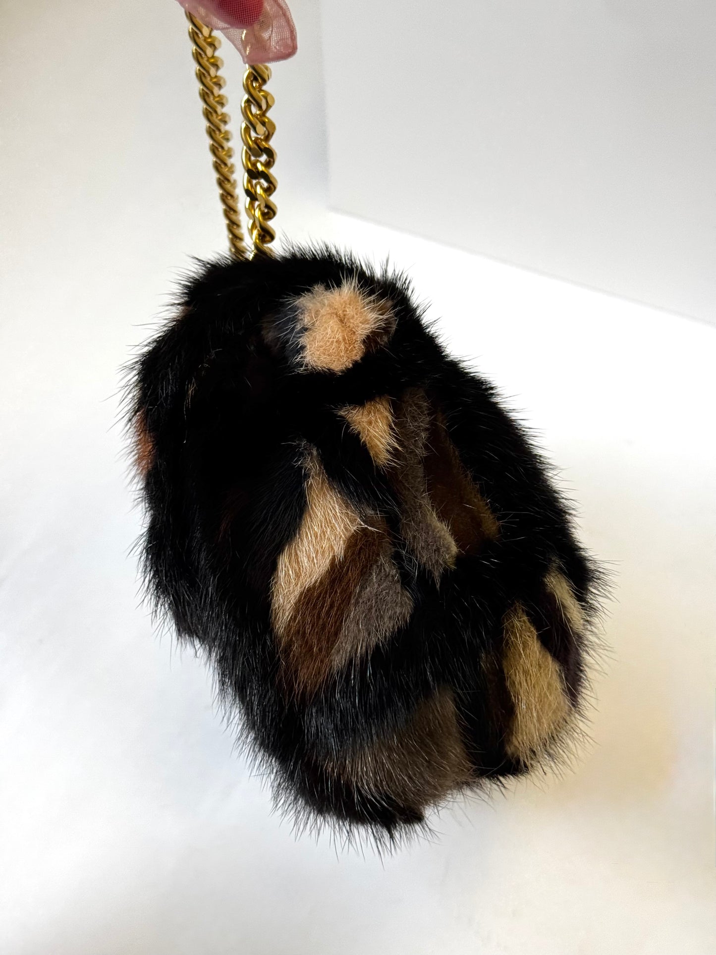 Chanel Multicolor Medium Mink Fur Single Flap Bag