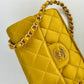 Chanel Gold Satin Mini Rectangle Flap