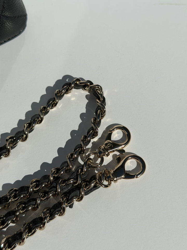 Chanel 25C Black LP Caviar Slim Vanity Bag