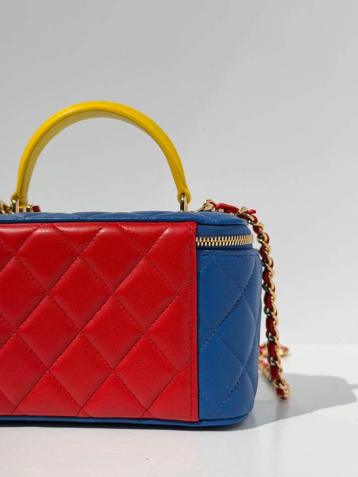 Chanel Superman Long Vanity With Chain Blue Lambskin Gold Hardware Métiers d’Art 2026