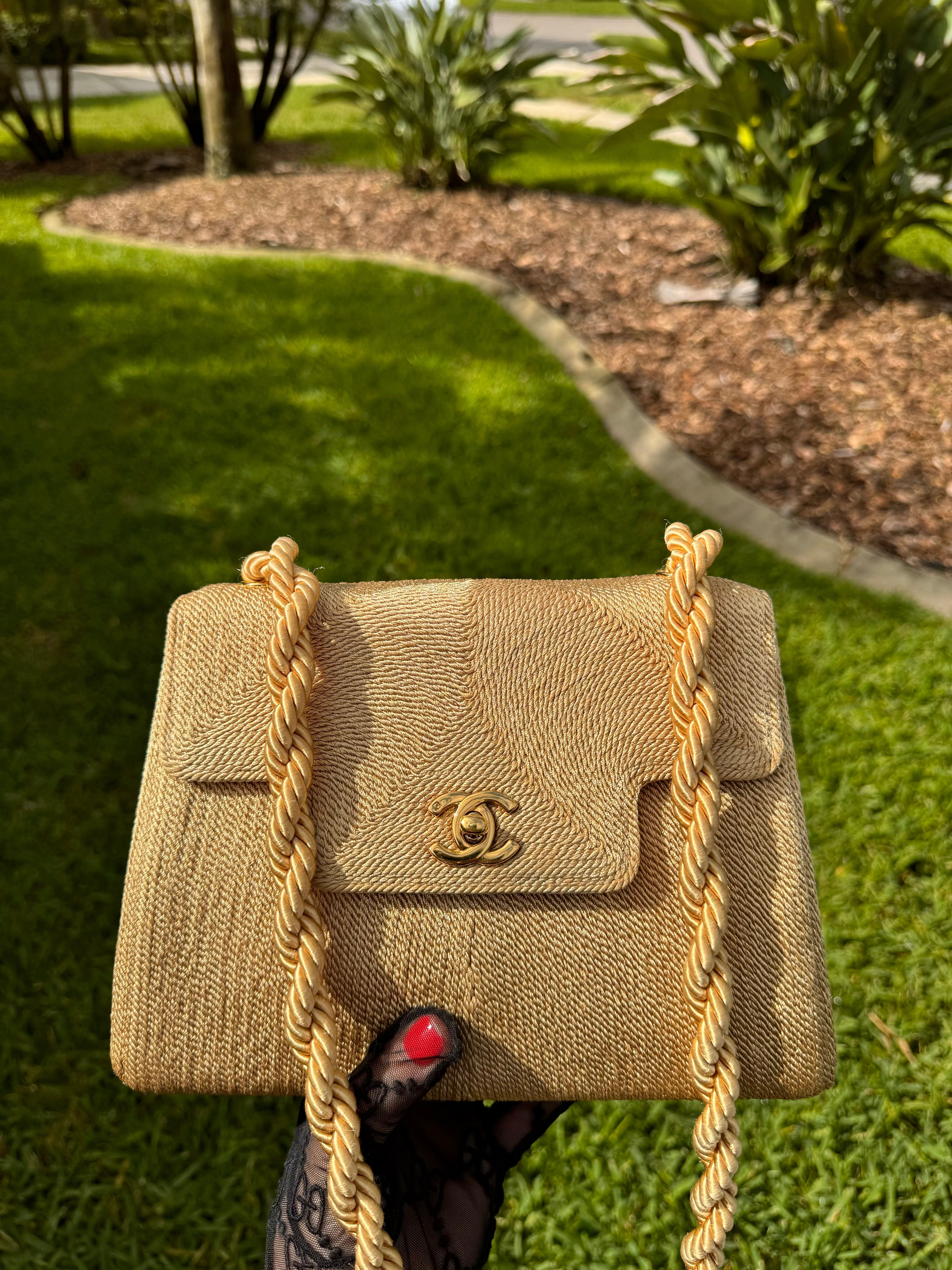 Chanel Rope Bag Chanel RARE Vintage Silk Rope Flap Bag – Its A Luv Story