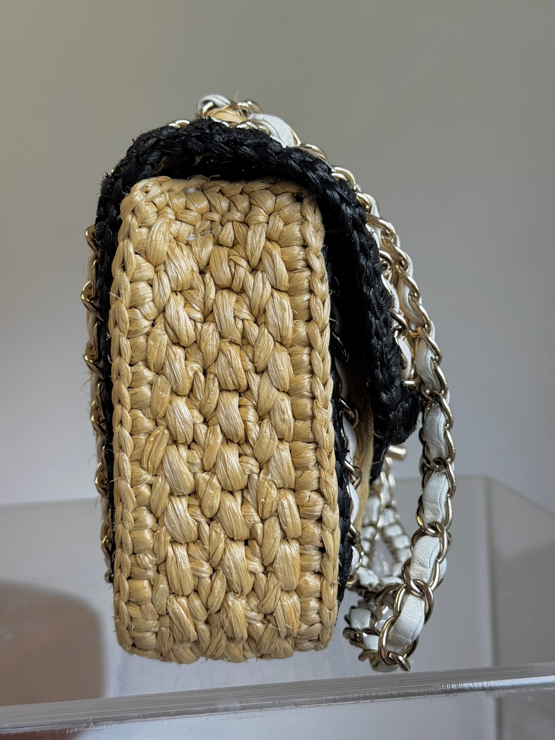 Chanel 24C Venice Beach Medium Braided Raffia Flap Bag